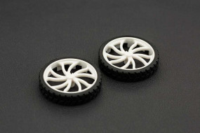 DFROBOT N20 ABS Rubber Wheel 43x9mm (Pair) 자동차 바퀴 [FIT0494]