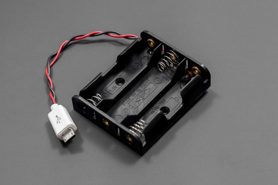 DFROBOT MicroUSB Battery Holder (3xAA) [FIT0362] ( 마이크로 USB 배터리 홀더 3*AA )